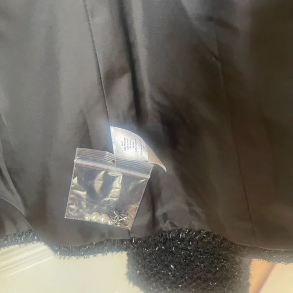 Talbots Black Cropped Blazer with Textured Fabric and Decorative Trim - Picture 5 of 7